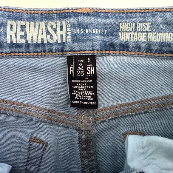 Rewash Vintage Reunion Jeans Women's‎ 3 26 High Rise Distressed - Picture 4 of 8